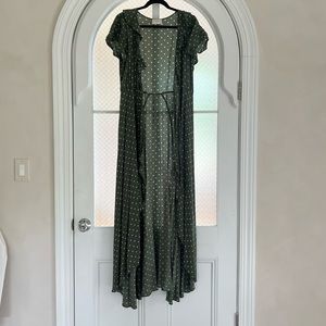 Auguste the label, green polka dot wrap dress, size 10